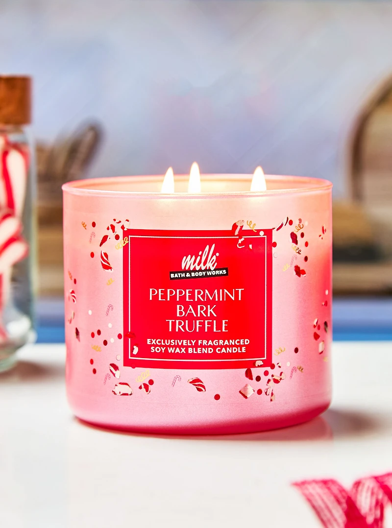 Peppermint Bark Truffle 3-Wick Candle