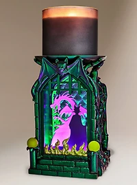 Maleficent Shadowbox Pedestal 3-Wick Candle Holder