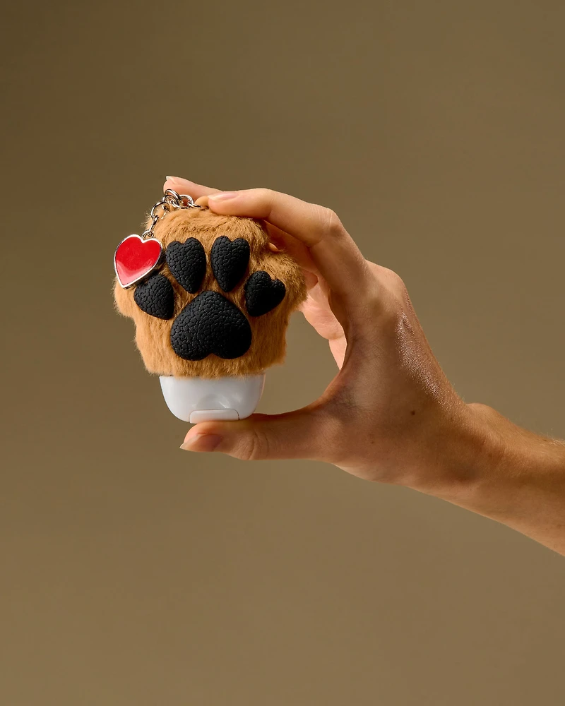 Brown Heart Paw with Charm PocketBac Holder