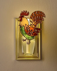 Stained Glass Rooster Nightlight Wallflowers Fragrance Plug