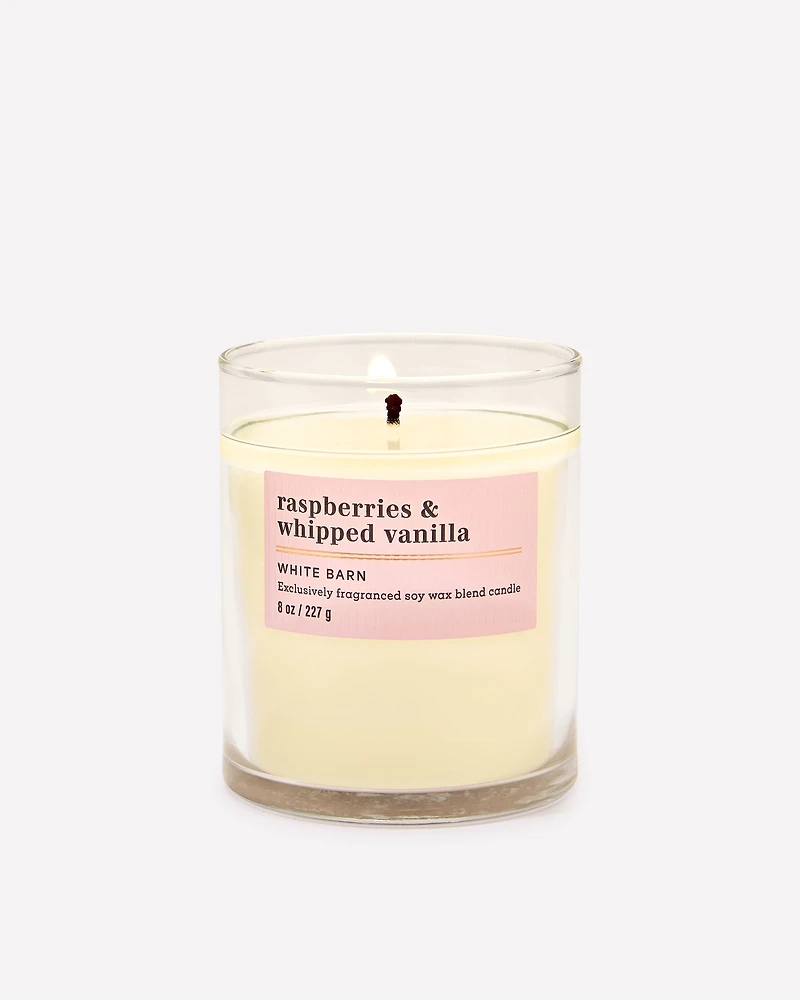 Raspberries & Whipped Vanilla Single Wick Candle