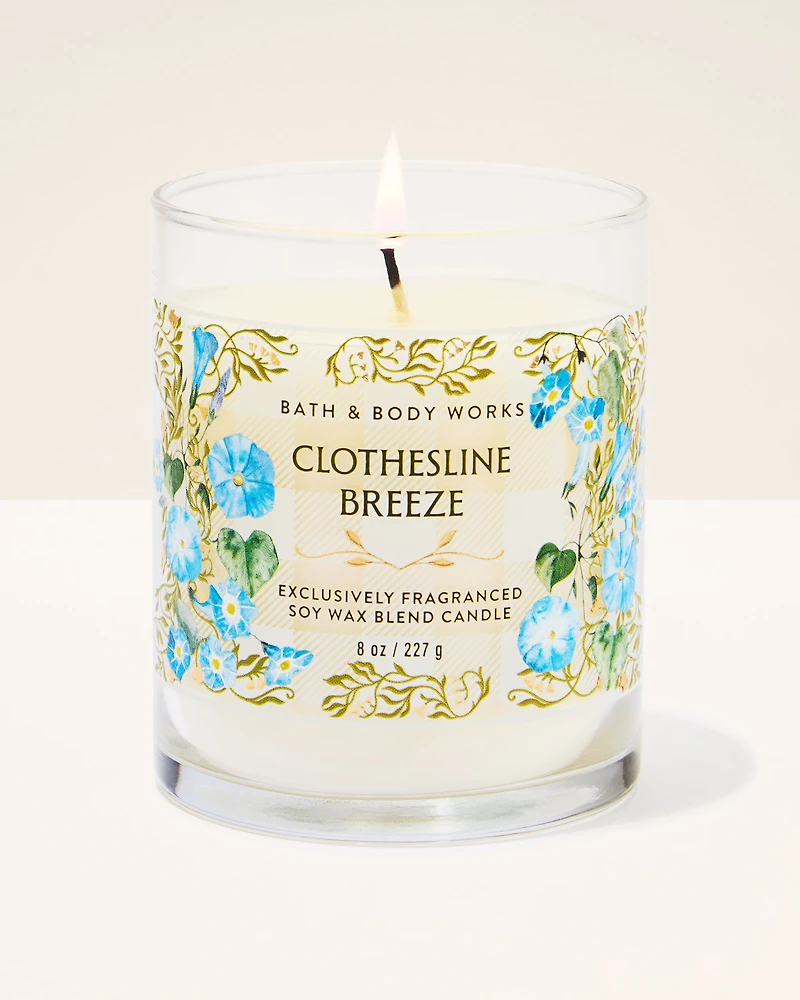 Clothesline Breeze Single Wick Candle