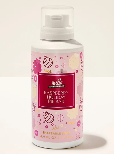 Raspberry Holiday Pie Bar Shapeable Soap