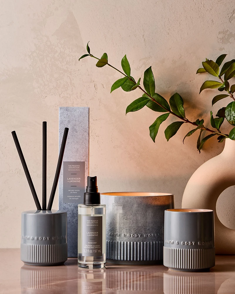 Lavender + Jasmine Fragrance-Infused Liquidless Reeds
