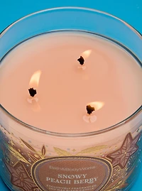 Snowy Peach Berry 3-Wick Candle