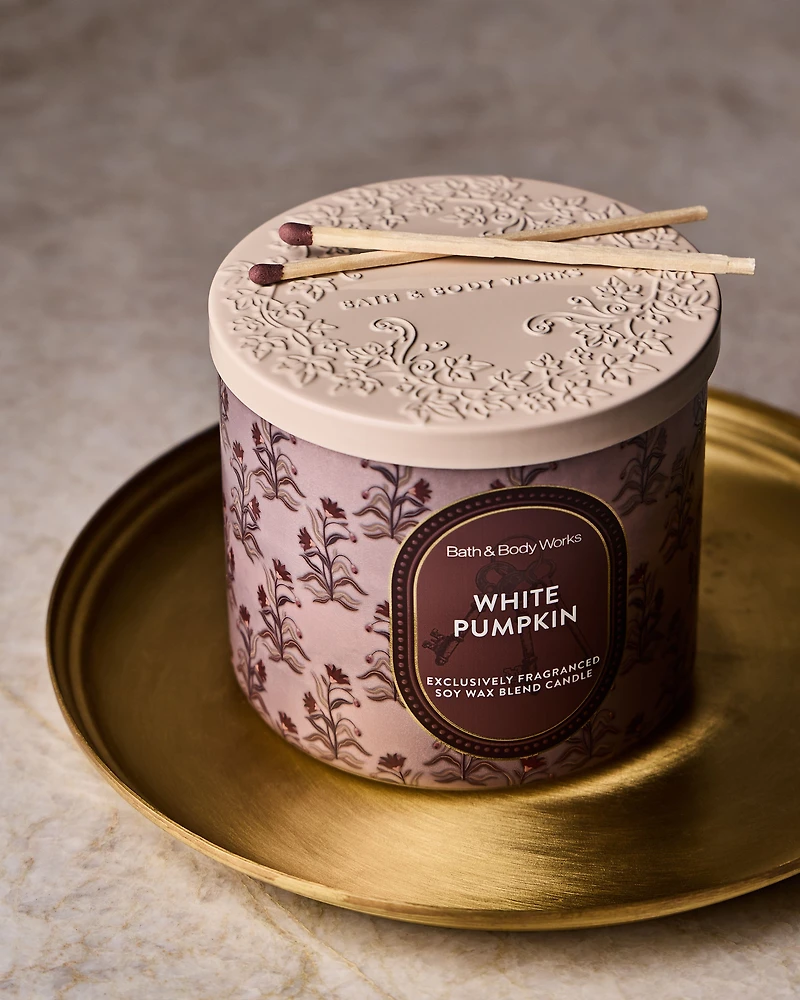White Pumpkin 3-Wick Candle