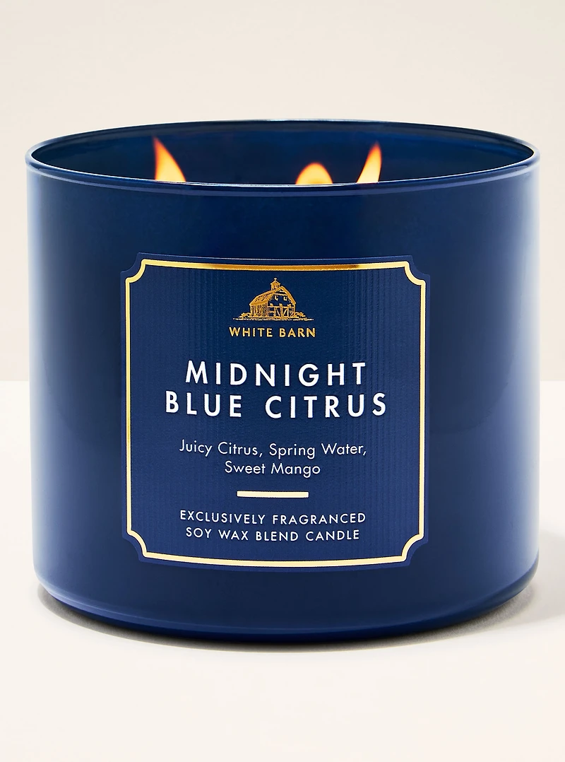 Midnight Blue Citrus 3-Wick Candle