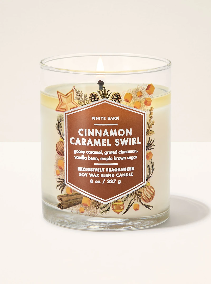 Cinnamon Caramel Swirl Single Wick Candle