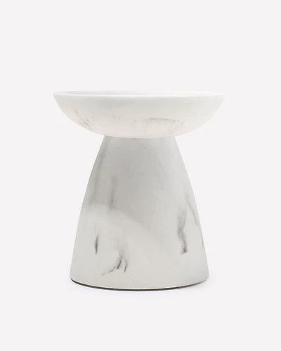 Marble Pedestal 3-Wick Candle Holder