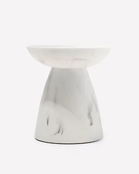 Marble Pedestal 3-Wick Candle Holder