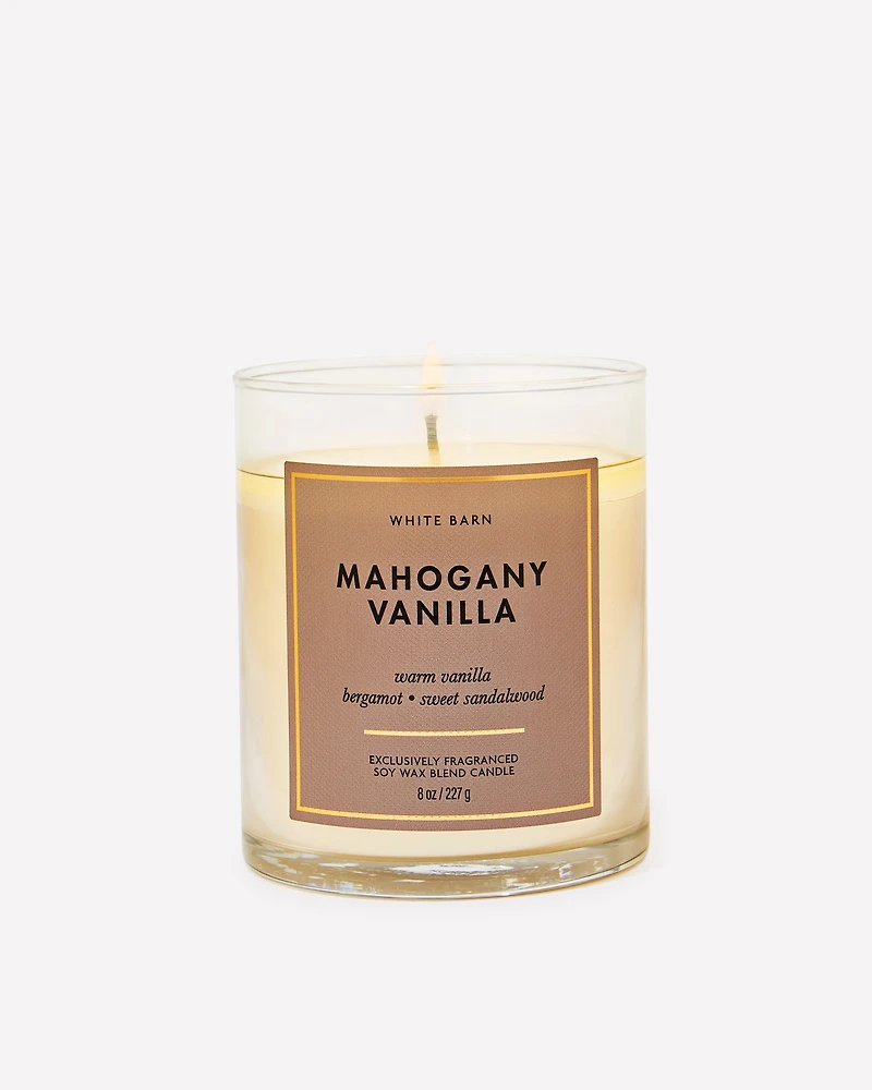 Mahogany Vanilla Single Wick Candle