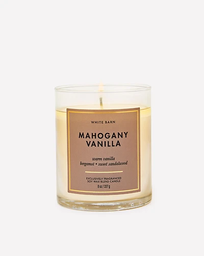 Mahogany Vanilla Single Wick Candle