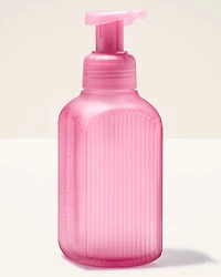 Mauve Ribbed Glass Gentle & Clean Foaming Hand Soap Dispenser