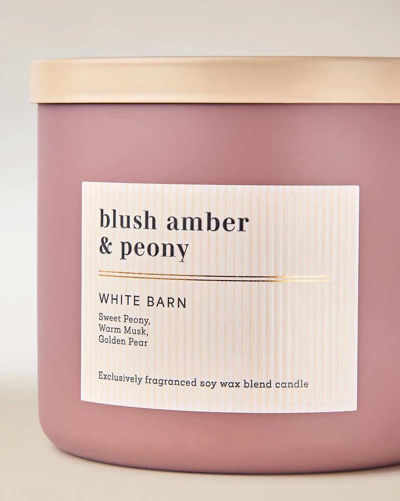 Blush Amber & Peony 3-Wick Candle