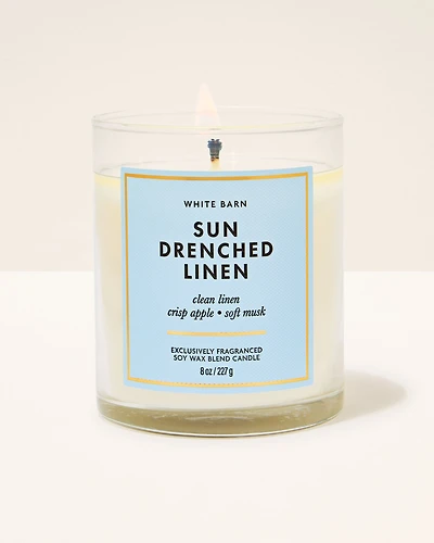 Sun Drenched Linen Single Wick Candle
