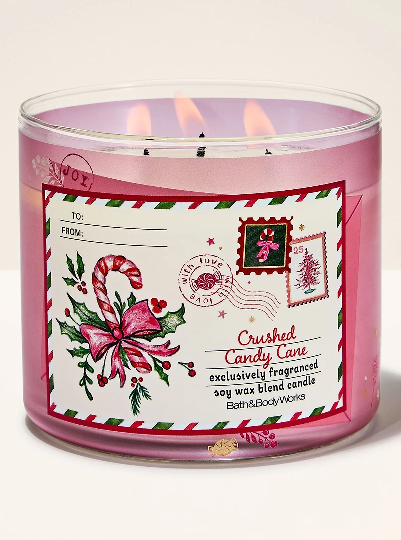 Crushed Candy Cane 3-Wick Candle