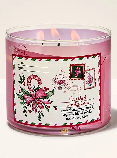 Crushed Candy Cane 3-Wick Candle
