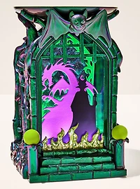 Maleficent Shadowbox Pedestal 3-Wick Candle Holder
