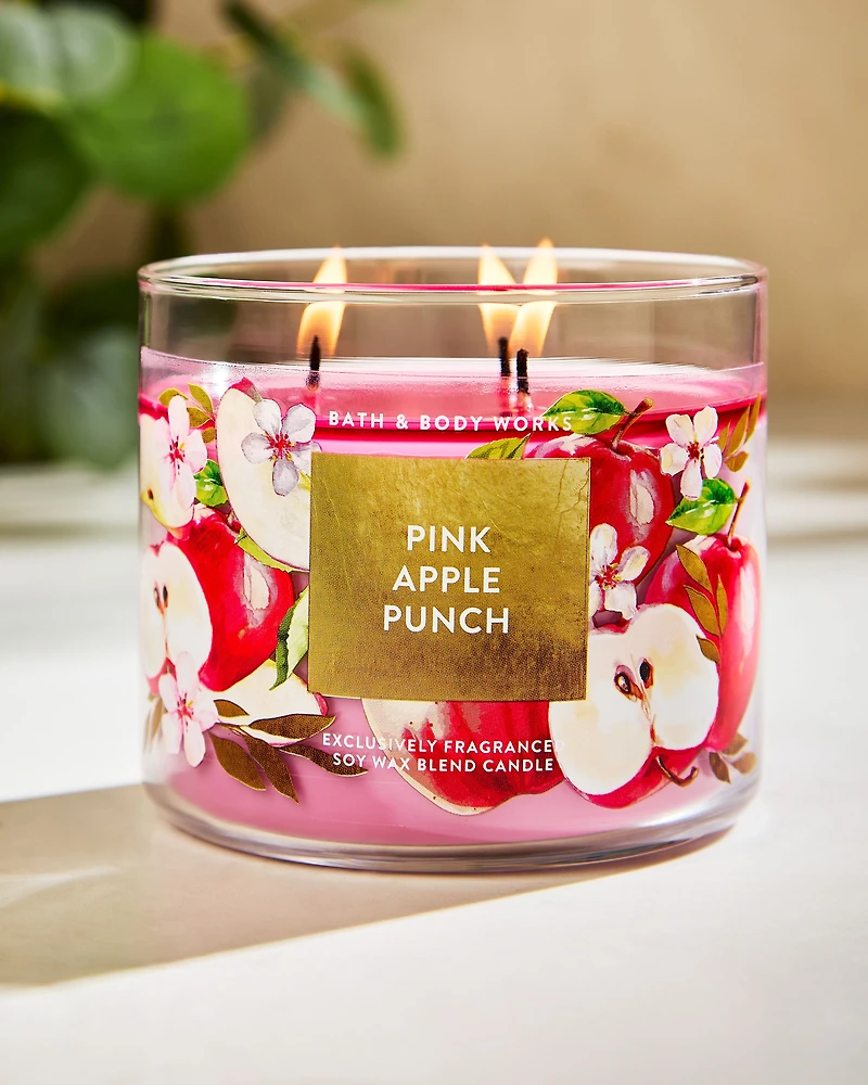 Pink Apple Punch 3-Wick Candle