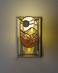Stained Glass Mountain Scene Nightlight Wallflowers Fragrance Plug