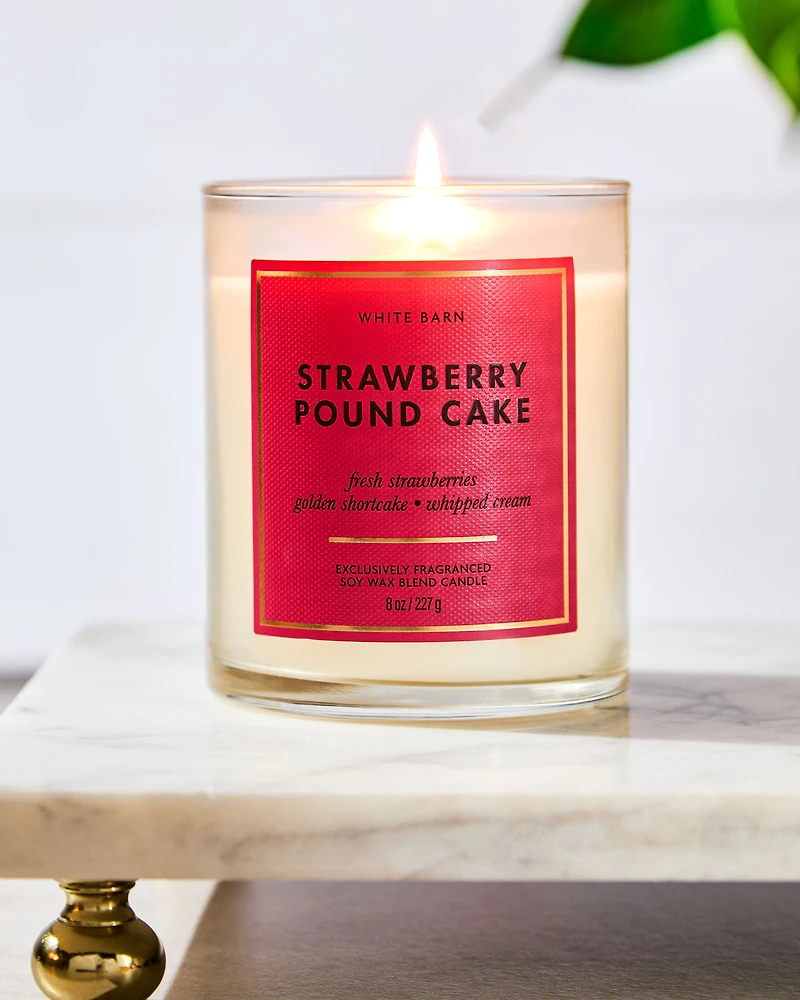 Strawberry Pound Cake Single Wick Candle