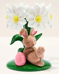 Bunny Bouquet Pedestal 3-Wick Candle Holder