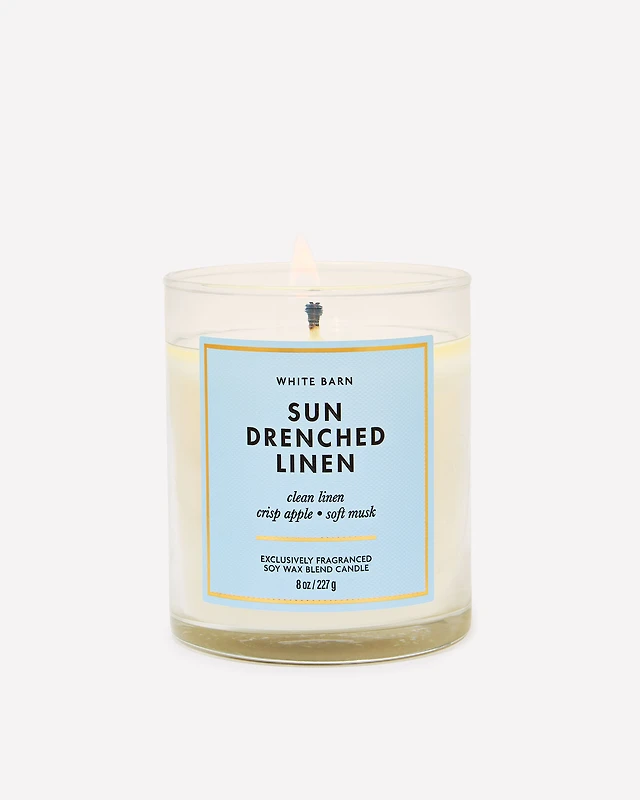 Sun Drenched Linen Single Wick Candle