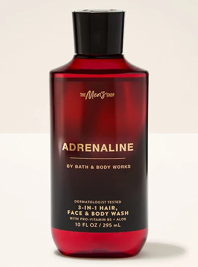 Adrenaline 3-in-1 Hair, Face & Body Wash