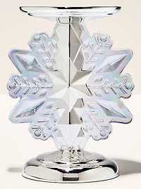 Snowflake Light-Up Pedestal 3-Wick Candle Holder