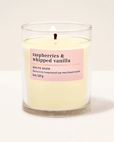 Raspberries & Whipped Vanilla Single Wick Candle