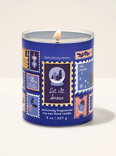 Let It Snow Single Wick Candle