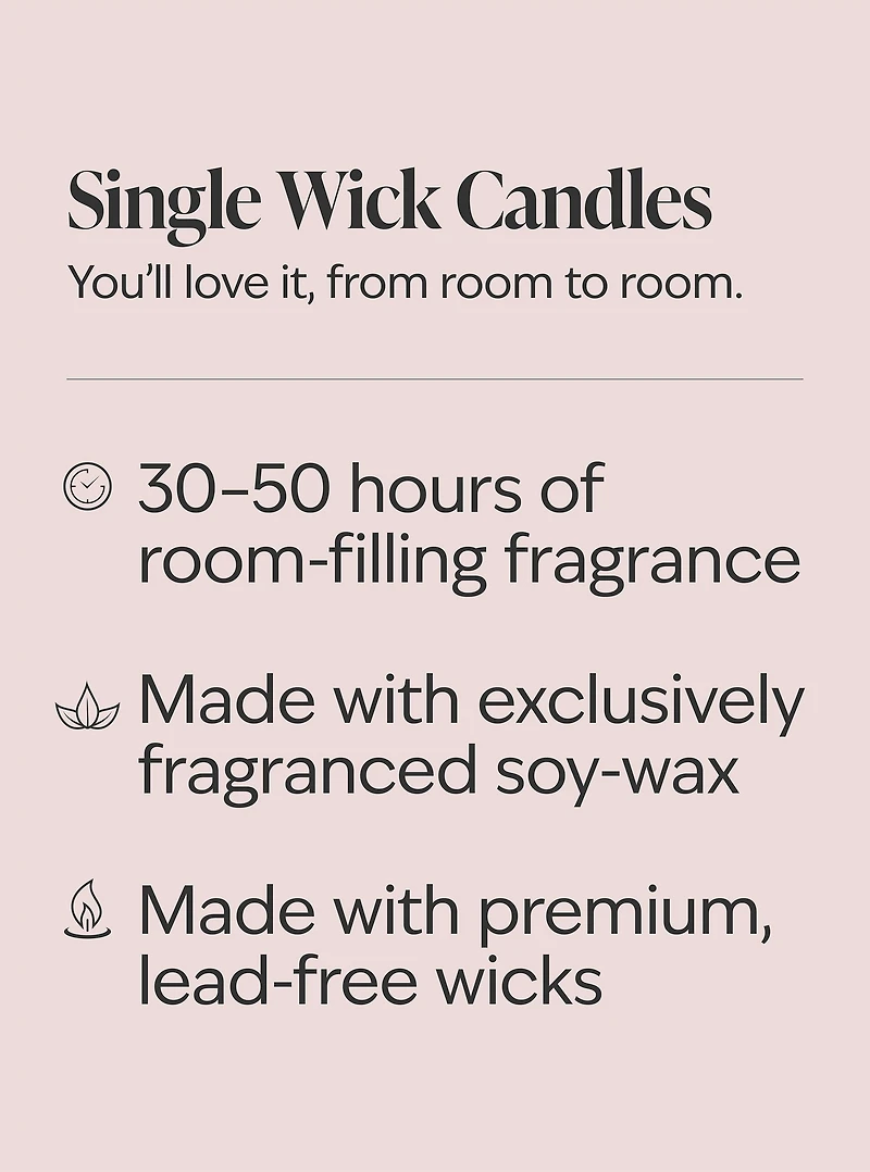 Mahogany Teakwood High Intensity Single Wick Candle