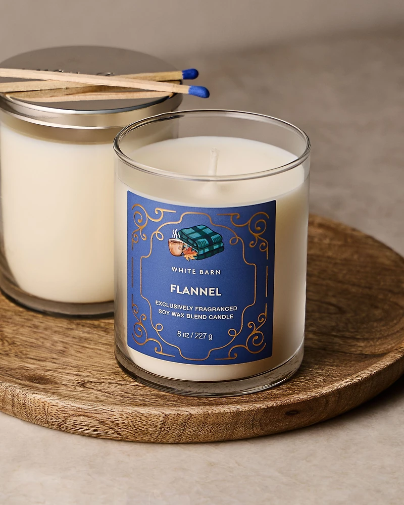 Flannel Single Wick Candle