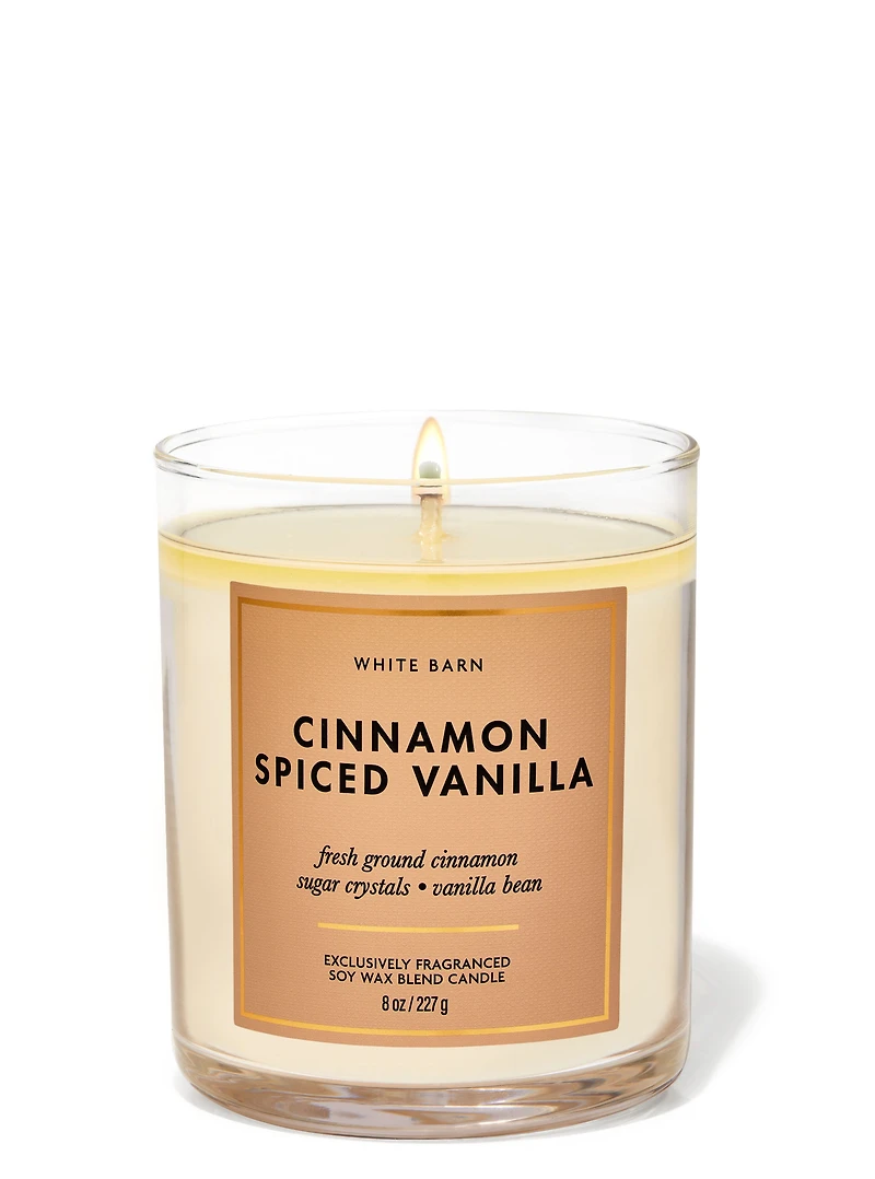 Cinnamon Spiced Vanilla Single Wick Candle