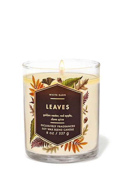 Leaves Single Wick Candle