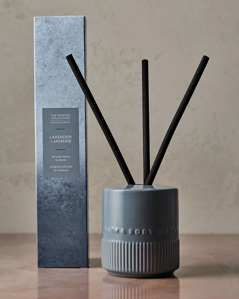 Lavender + Jasmine Fragrance-Infused Liquidless Reeds