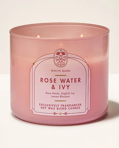 Rose Water & Ivy 3-Wick Candle