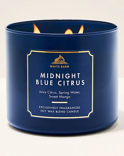 Midnight Blue Citrus 3-Wick Candle