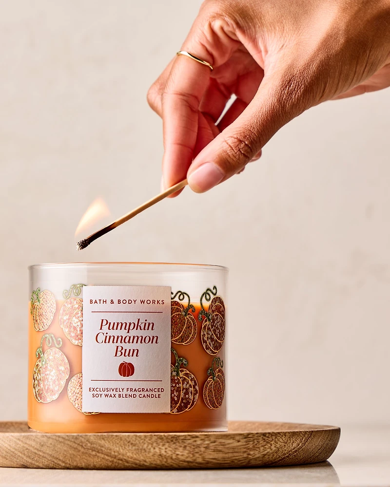 Pumpkin Cinnamon Bun 3-Wick Candle