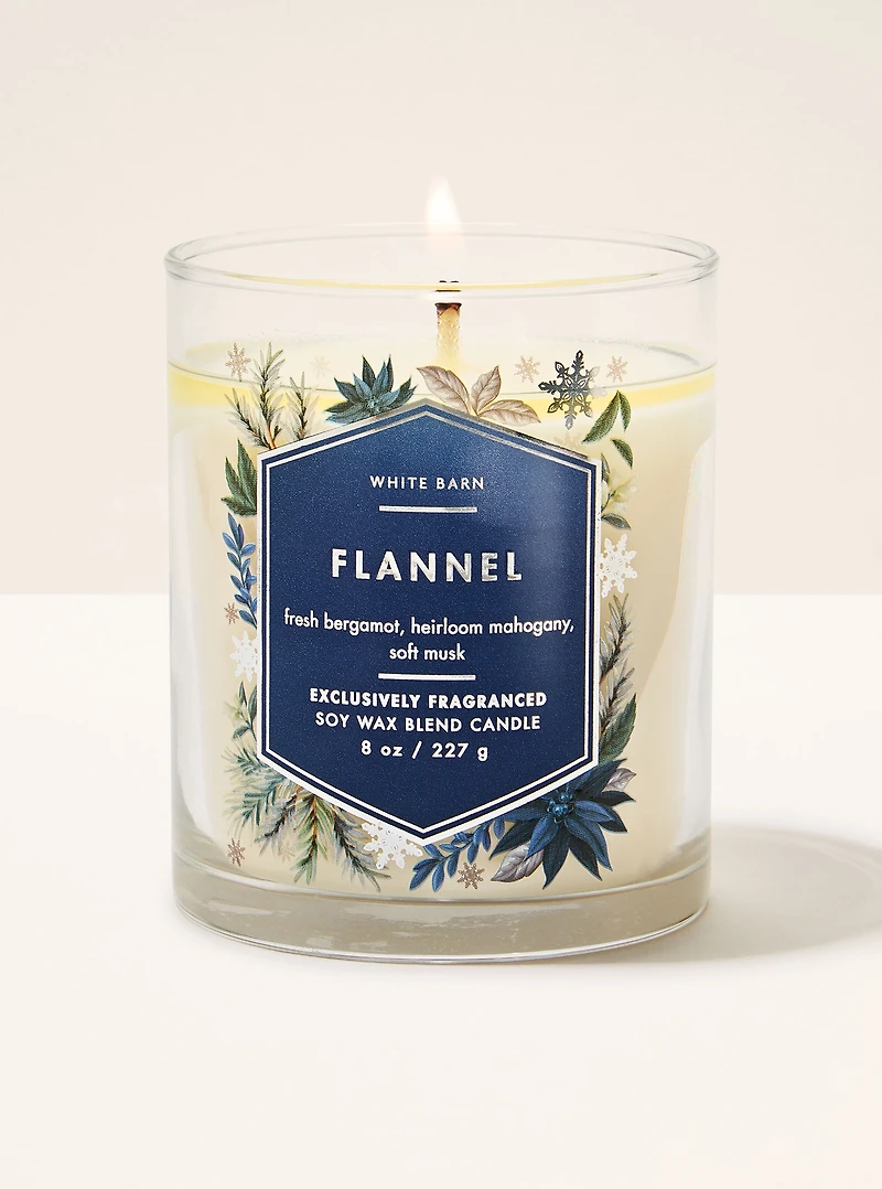 Flannel Single Wick Candle