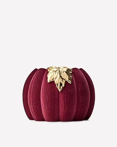 Corduroy Pumpkin 3-Wick Candle Holder