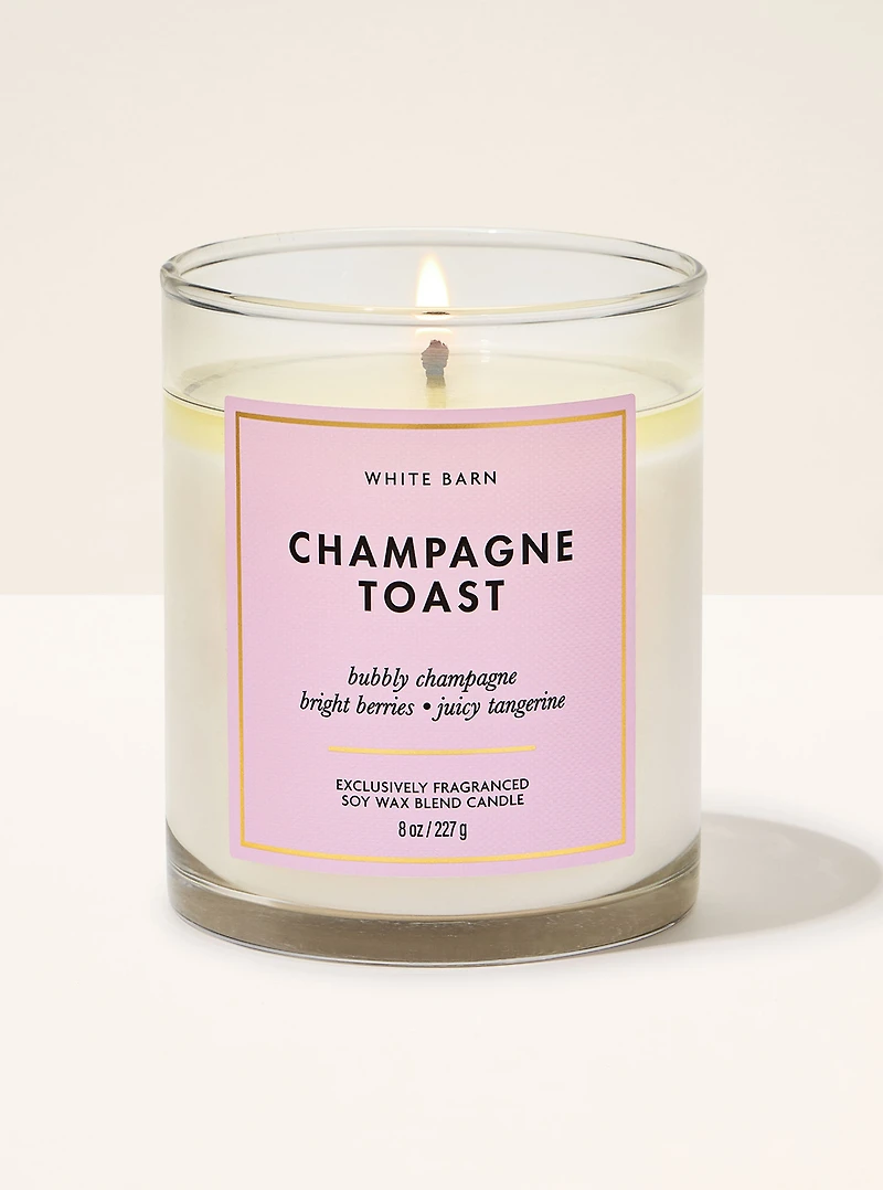 Champagne Toast Single Wick Candle