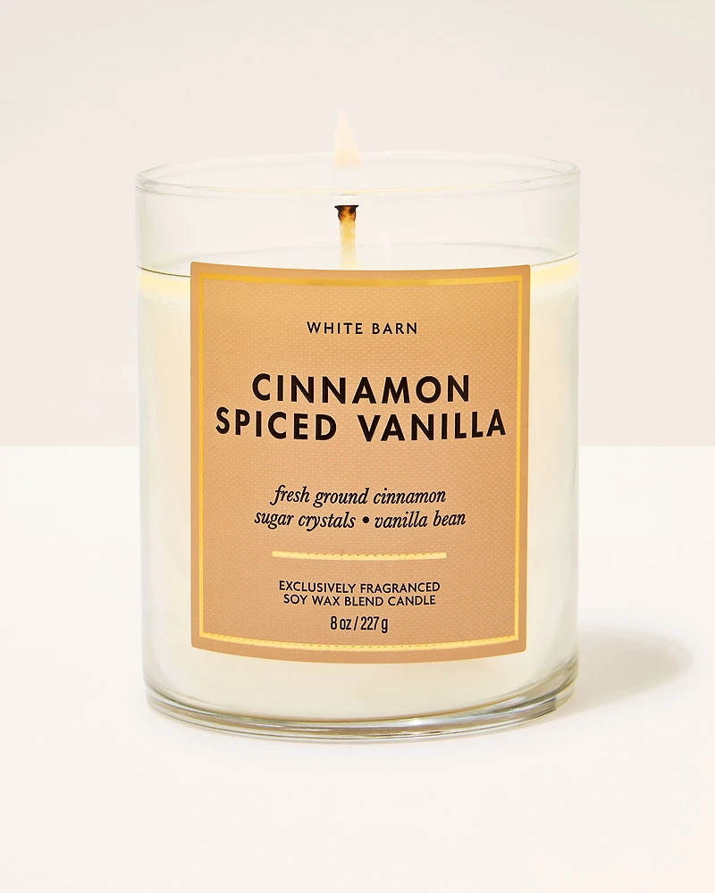 Cinnamon Spiced Vanilla Single Wick Candle