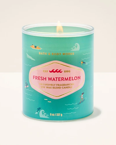 Fresh Watermelon Single Wick Candle