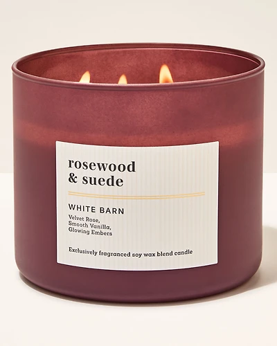 Rosewood & Suede 3-Wick Candle