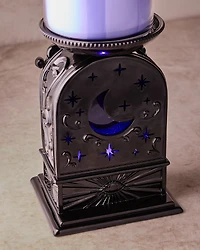 Light-up Glow-in-the-Dark Fortune Telling Pedestal 3-Wick Candle Holder