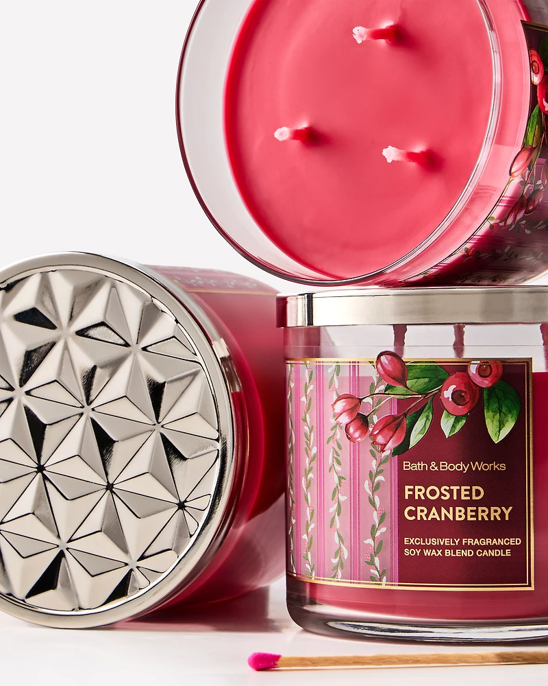 Frosted Cranberry 3-Wick Candle