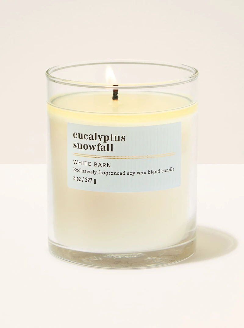 Eucalyptus Snowfall Single Wick Candle