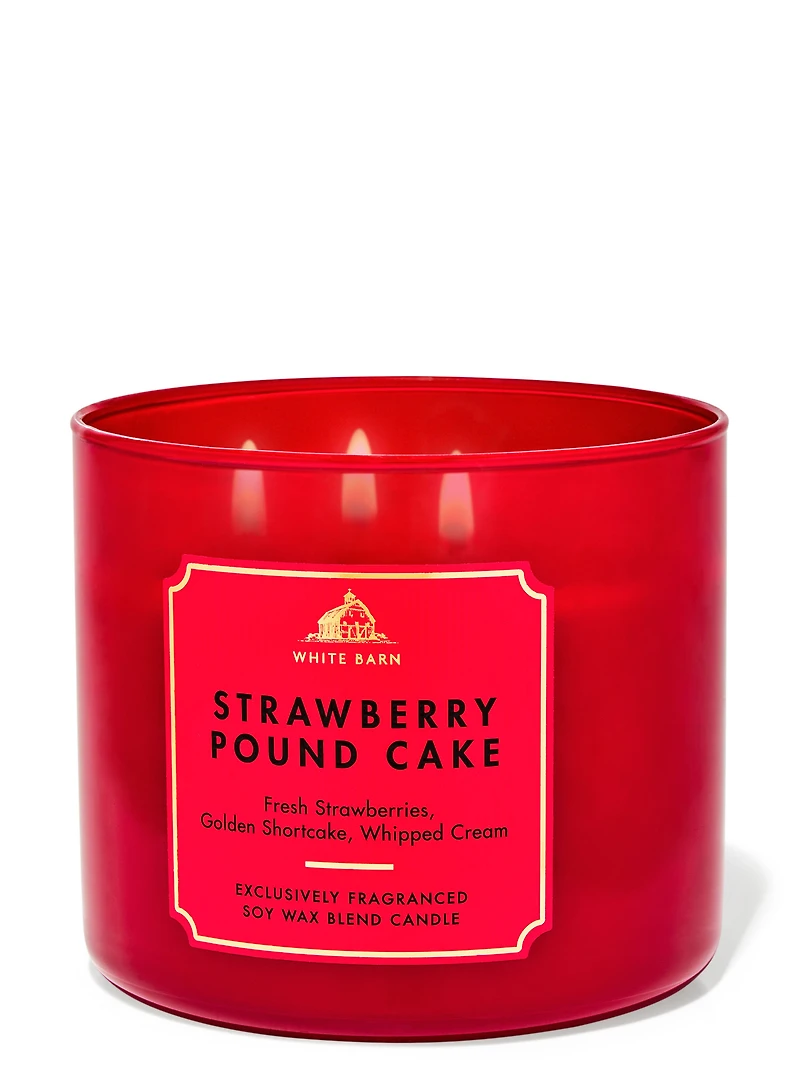 Strawberry Pound Cake 3-Wick Candle
