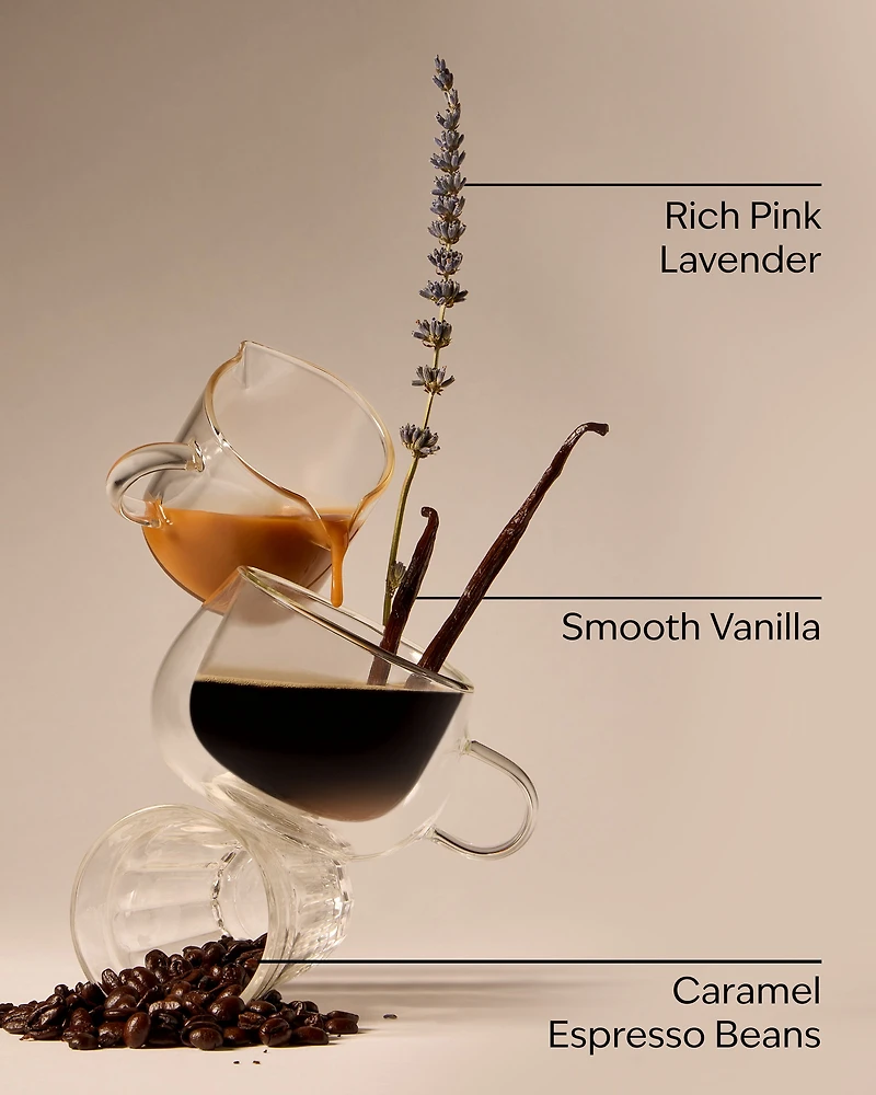 Pink Lavender & Espresso 3-Wick Candle